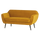 Rocco sofa 150 cm samt okergelb