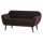 Rocco sofa 150 cm samt dunkelbraun