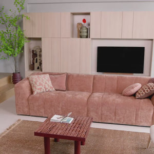 Omaire 2-sitzer-sofa chenille hellrosa