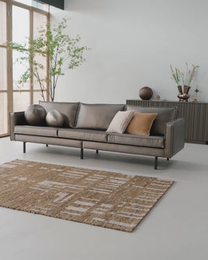 Rodeo 3-zits bank metallic koper bruin