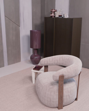 Foon armchair 3D structured brown