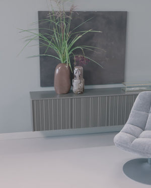 Elvi draaifauteuil chenille structuur lichtgrijs