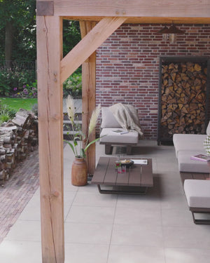 3-Sitzer Gartensofa Aluminium braun