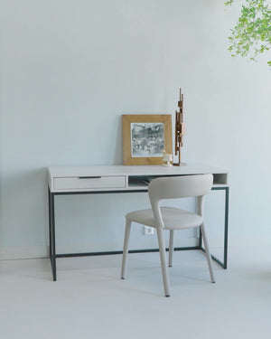 Noble dining chair leather look beige