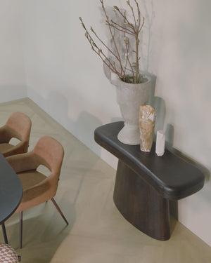 Liya hoge kast mangohout donkerbruin