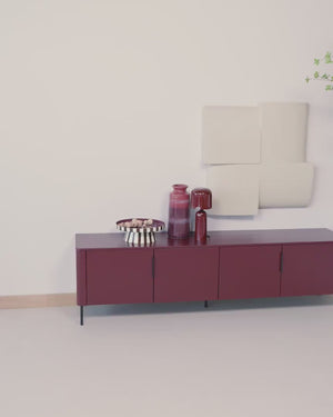 Gunnar tv-möbel 200 cm kiefer bordeauxrot